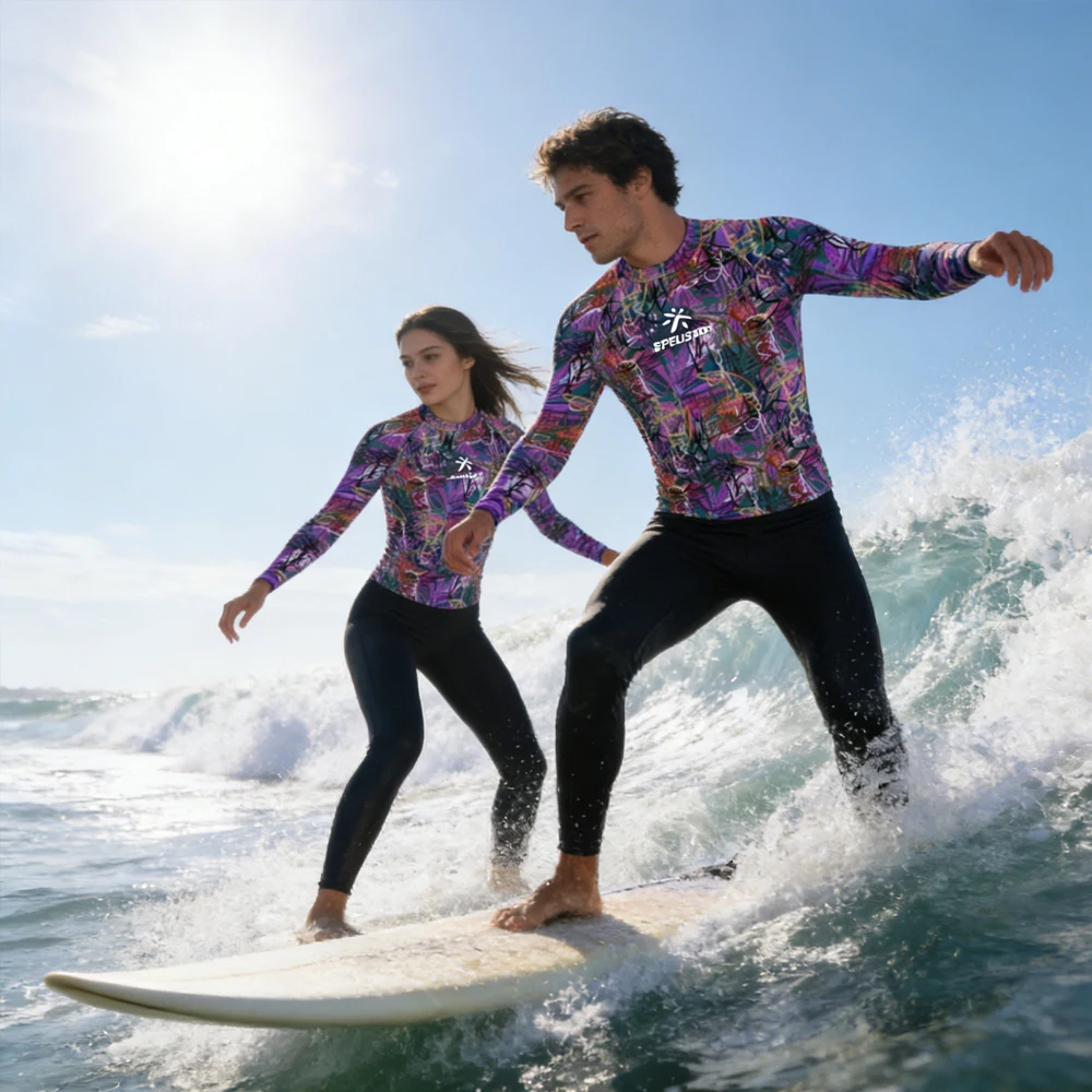 

UPF50+ Rash Guard Long Sleeve Luxury Surfing Clothing High Quality Swimwear Surf Water Beach Clothes for Water Sport Fishing