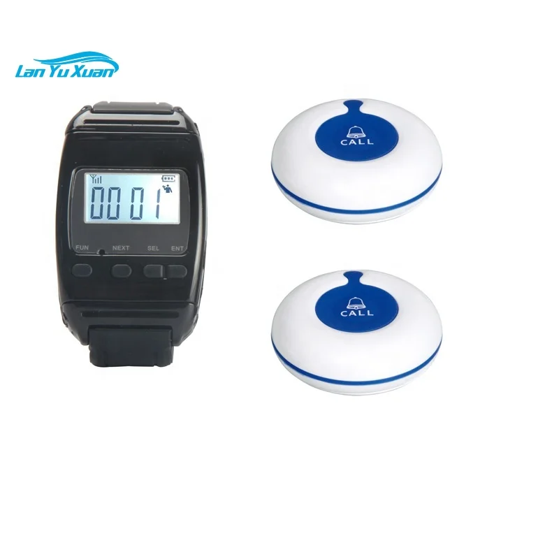 

F&B Cafe Restaurant Customer Service Request Paging System Waiter Call Buzzer Watch Display Receiver