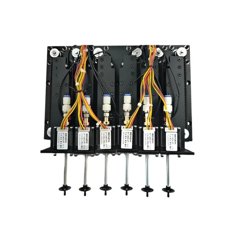 Six-head mounting head, module, vacuum adsorption assembly automation, equipment mounting parts rotate up and down