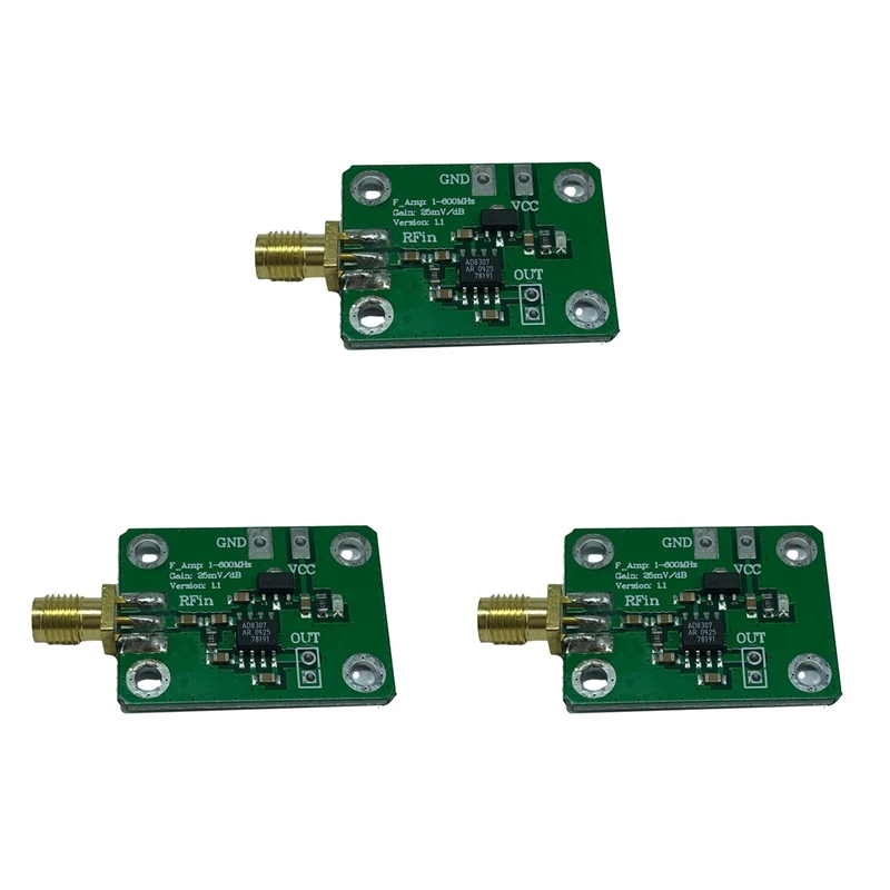 3X AD8307 RF Power Meter Logarithmic Detector Power Detection 1-600Mhz RF Detector Power Meter