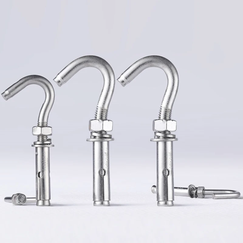 316 Stainless Steel M6 M8 Expansion Screw Hook Eye Bolt Open Anchor Hook Ceiling Fan With Hook
