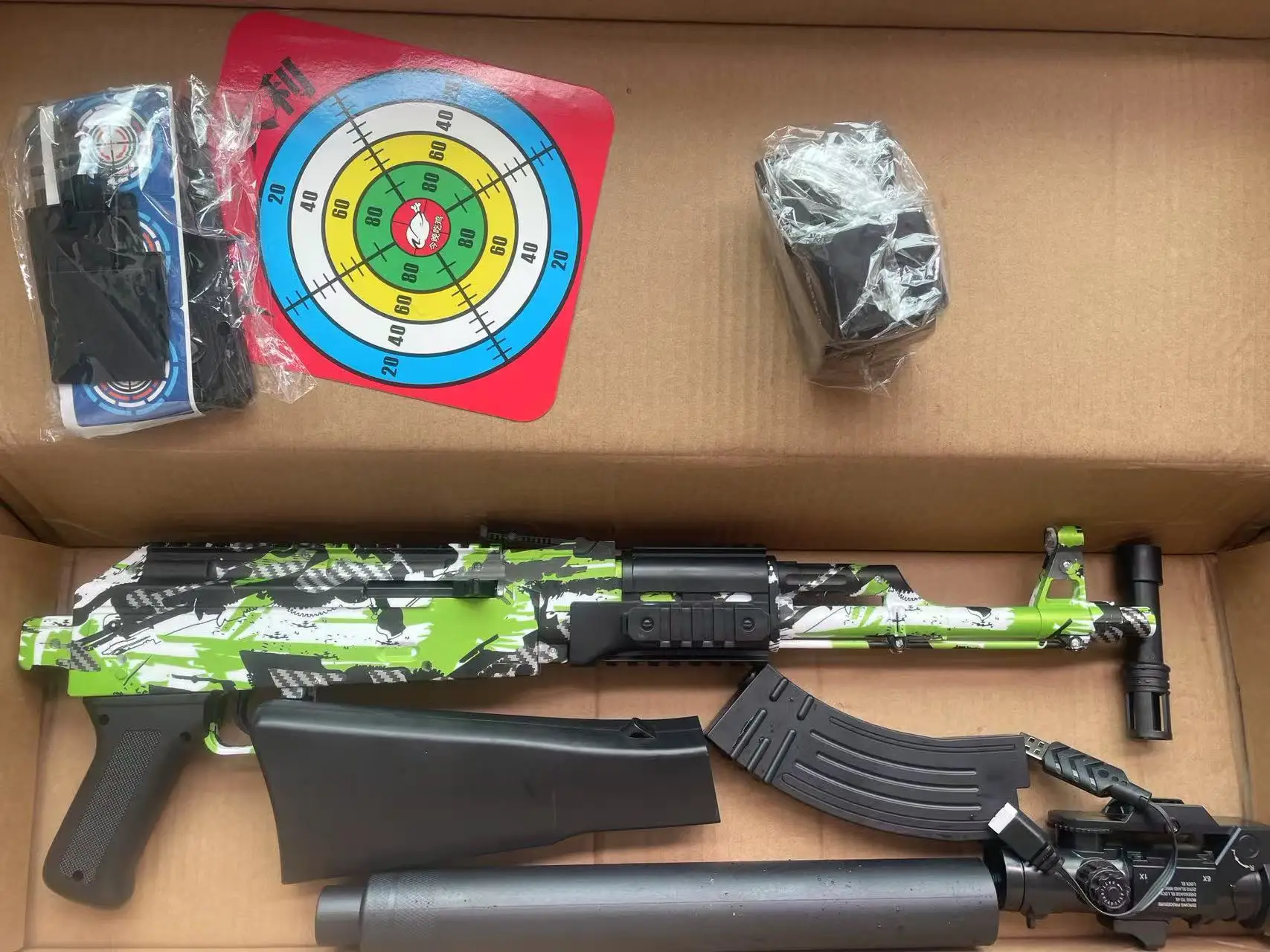 بندقية قناص جل AK47 - نطاق فائق 32 مترًا، مسدس كرة جل كهربائي تلقائي كامل للبالغين، ألعاب الرماية في الهواء الطلق
