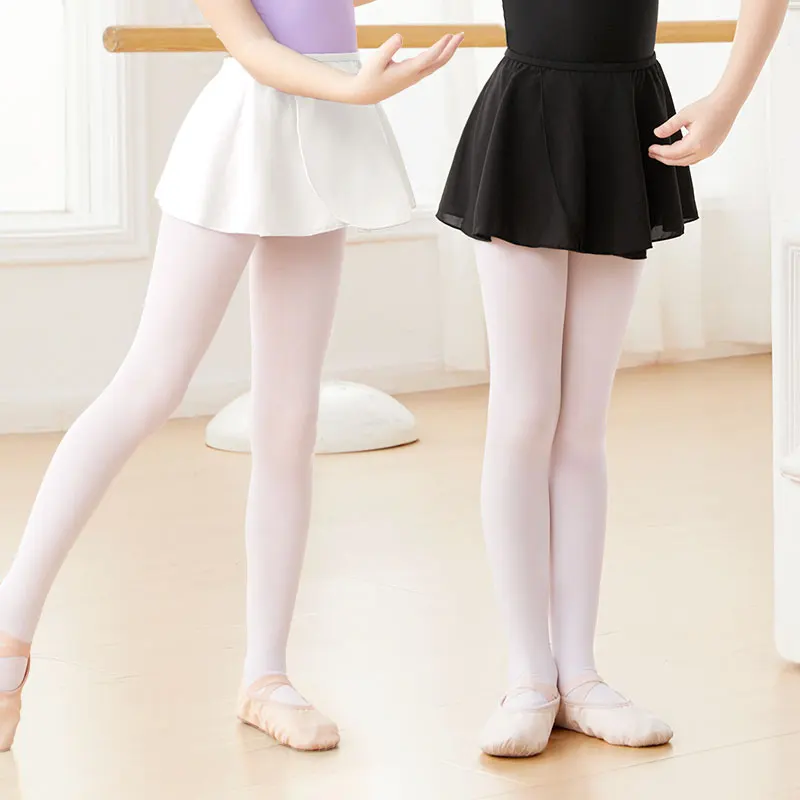 여아용 시폰 댄스 스커트, 발레 연습 탄성 스커트, 발레 투투 발레리나 짧은 미니 스커트