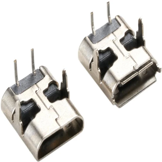 10-100szt Złącze Micro USB 2pin DIP2 SMD2 180 stopni obrotowe pionowe gniazdo żeńskie typu B Ładowanie Curl i płaski port dokujący