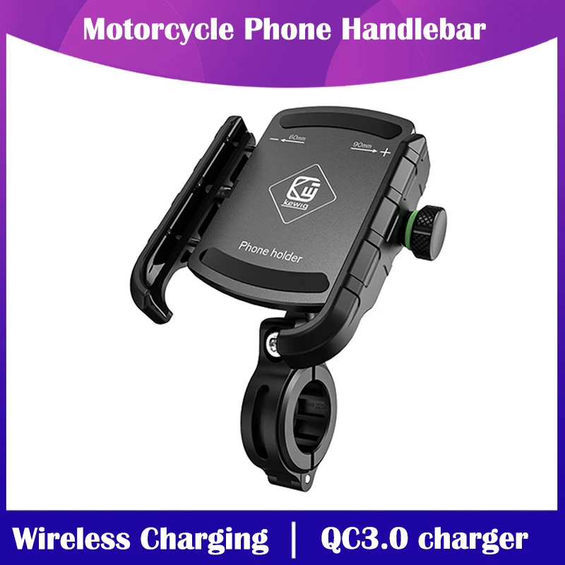 

Motorcycle Bicycle Phone Bracket Handlebar Stand Mount Wireless Charging Cradle for Phone Holder Cradle Gym Tread-Mill