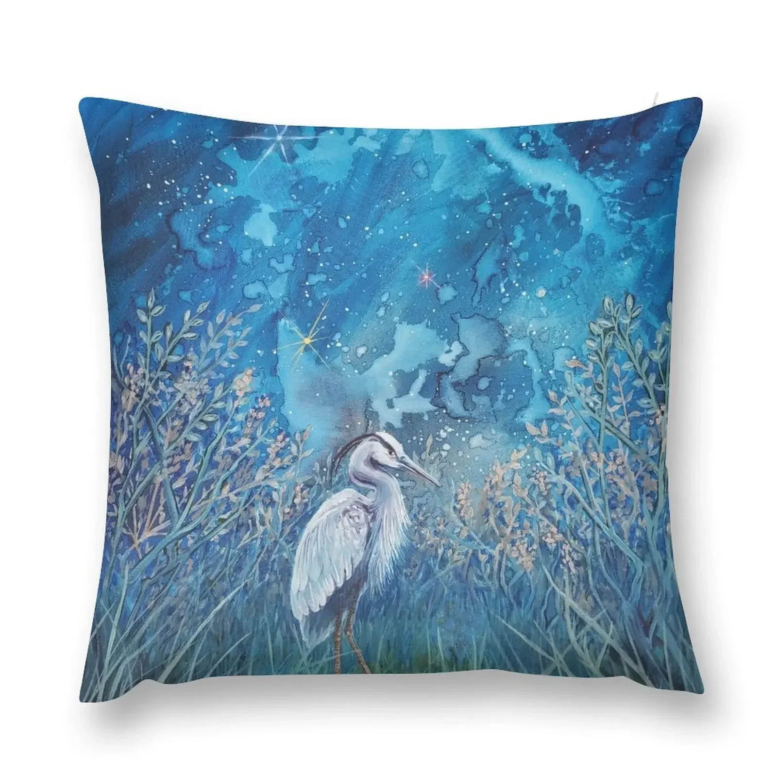 

Blue Heron at Night Throw Pillow Christmas Pillow Pillowcases Cushion Covers Sofa christmas cushions covers pillow