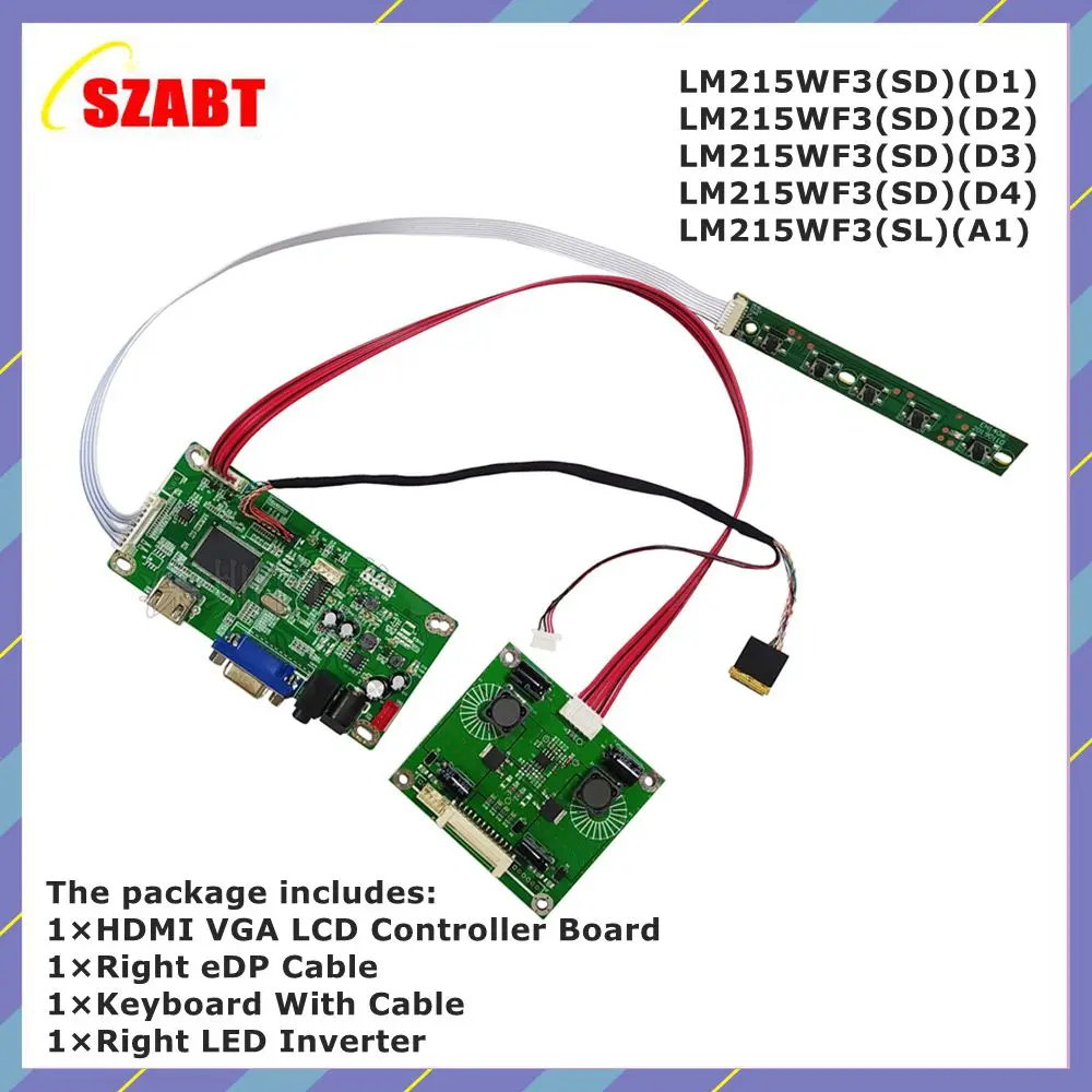 VGA LCD LED Controller 30Pin eDP kit DIY for LM215WF3(SD)(D1)/ SDD2/ SDD3 SDD4 MAC A1418 1920X1080 HDMI-compatible Monitor Panel