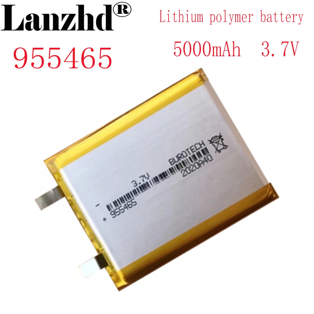 1-10pcs 3.7V Lithium polymer 5000mAh 955465 Soft package battery For Power Bank Bluetooth Speakers Tablet DVD battery