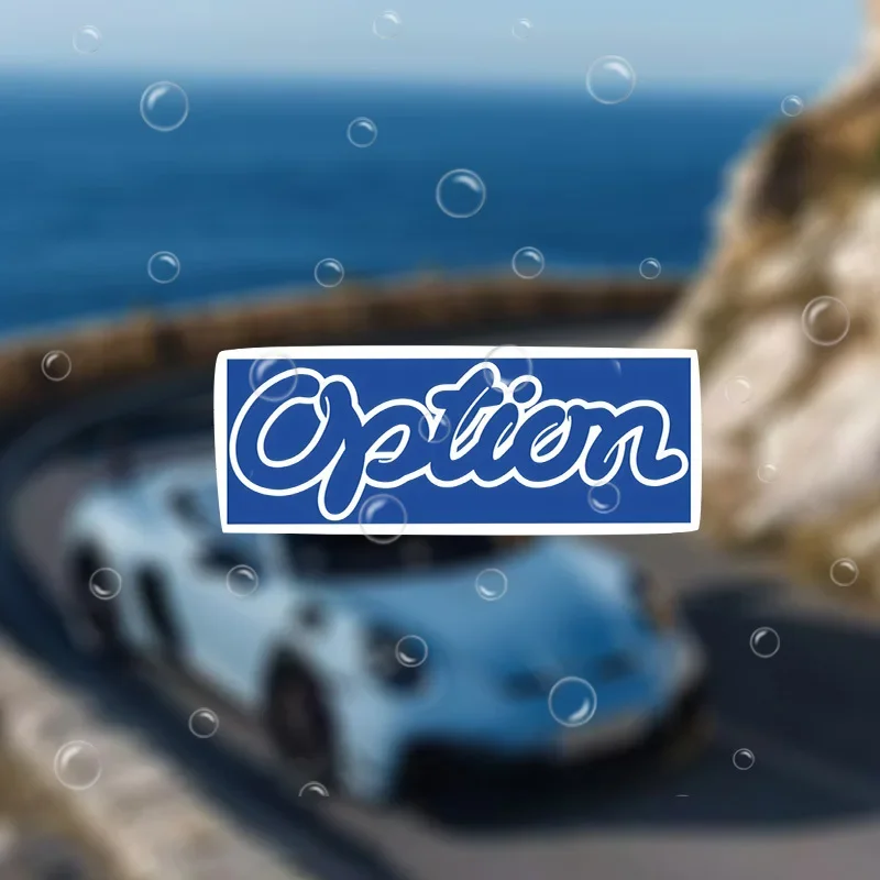 

1pc Stylish "Option" Logo Sticker for Journal, Luggage, Guitar - Unique Decal for Auto & JDM Culture Lovers