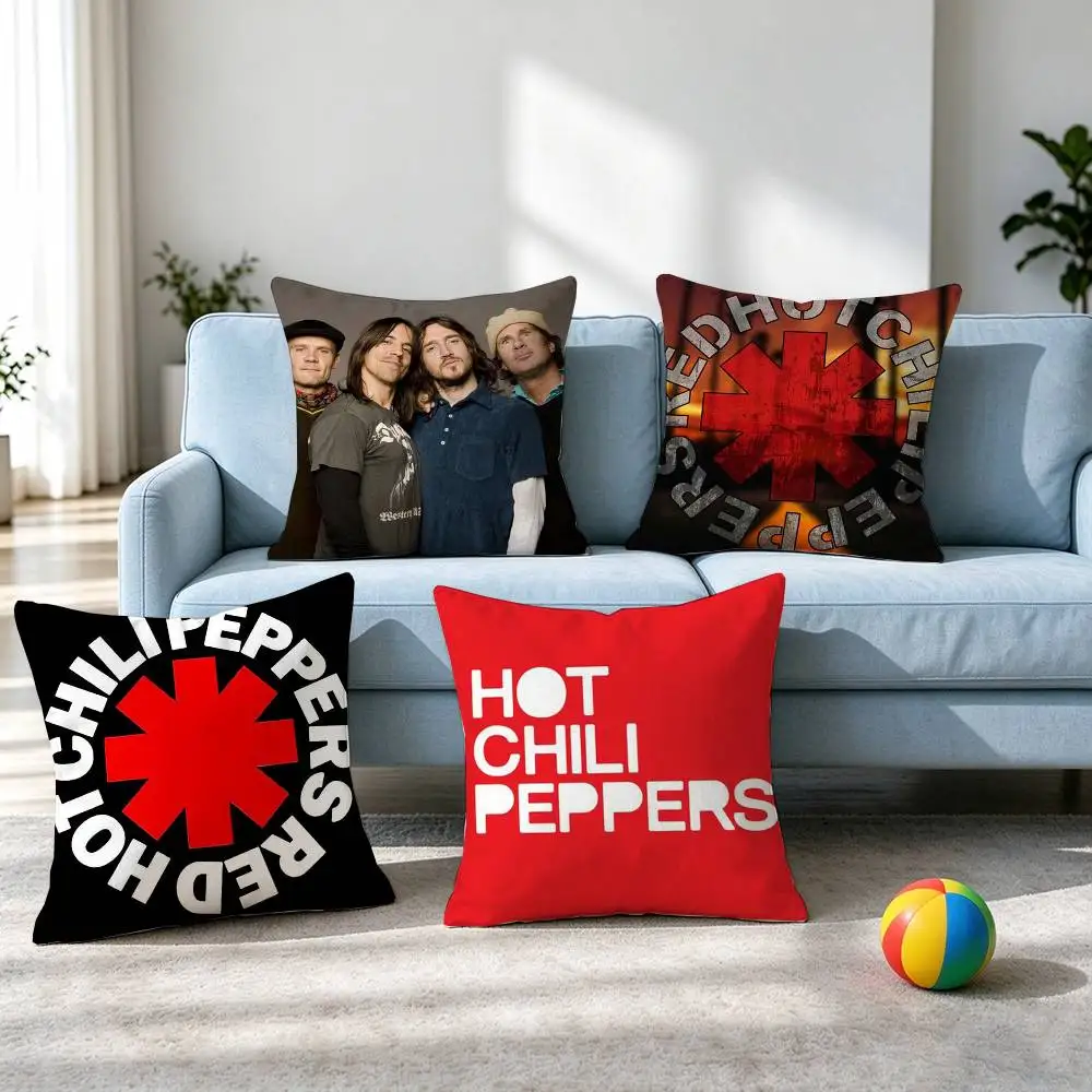 Red Hot Chili P-Peppers  Pillow Case Square Double-Sided Sofa Cushion Cover Bedroom Bedside Pillow Gift