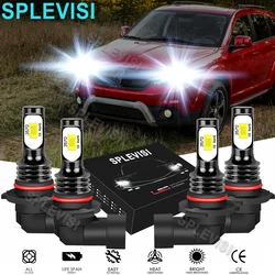 4x LED White Headlight High & Low Beam Bulbs 6000K For Dodge Journey 2009-2020 Dodge Avenger 2010-2014 Dodge Charger 2006-2009