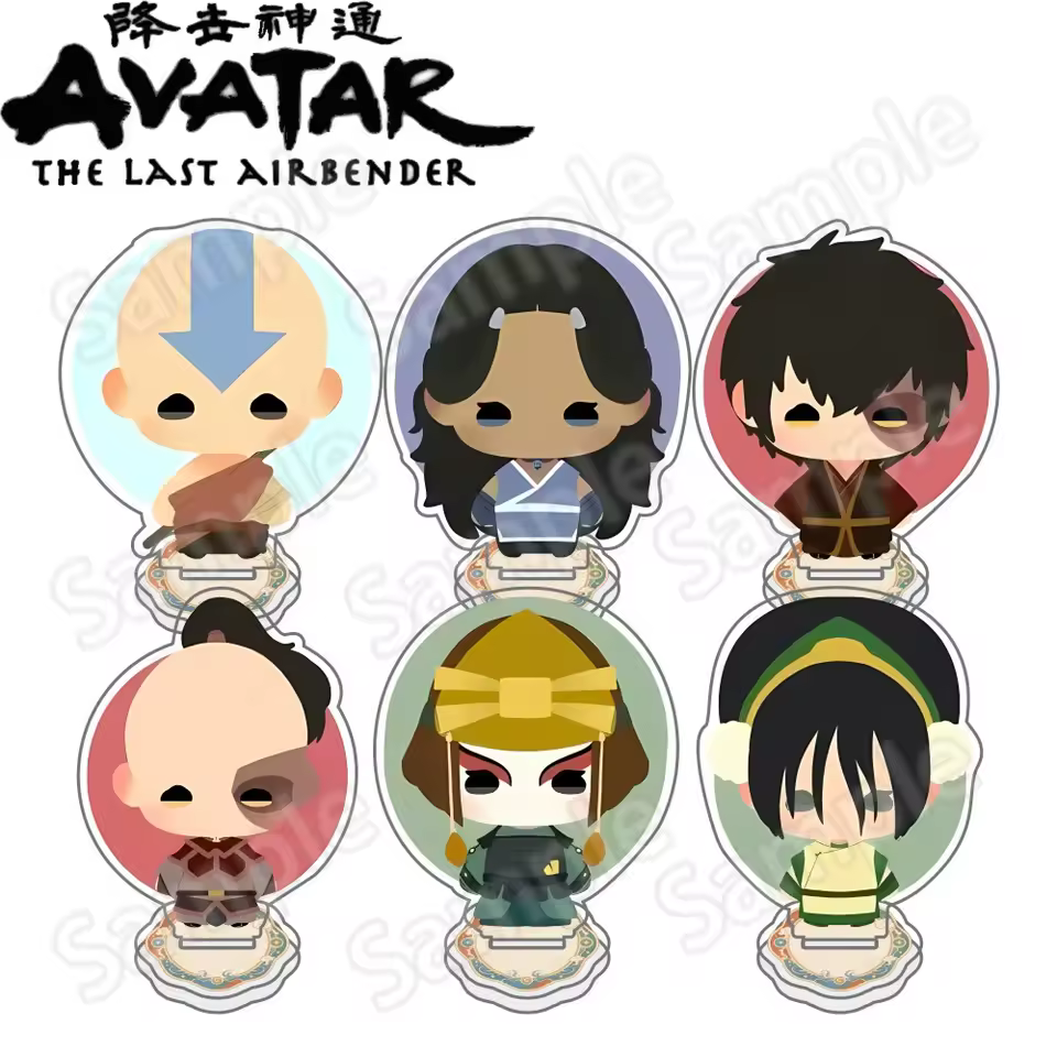 Anime Avatar The Last Airbender New 10CM Chibi Acrylic Stand Keychain Aang Katara Zuko HD Print Desktop Decor Collectible Gift