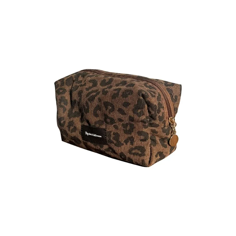 

Unique Leopard Print Makeup Bag - Large-Capacity Cosmetic Organizer- Lipstick Storage Pouch