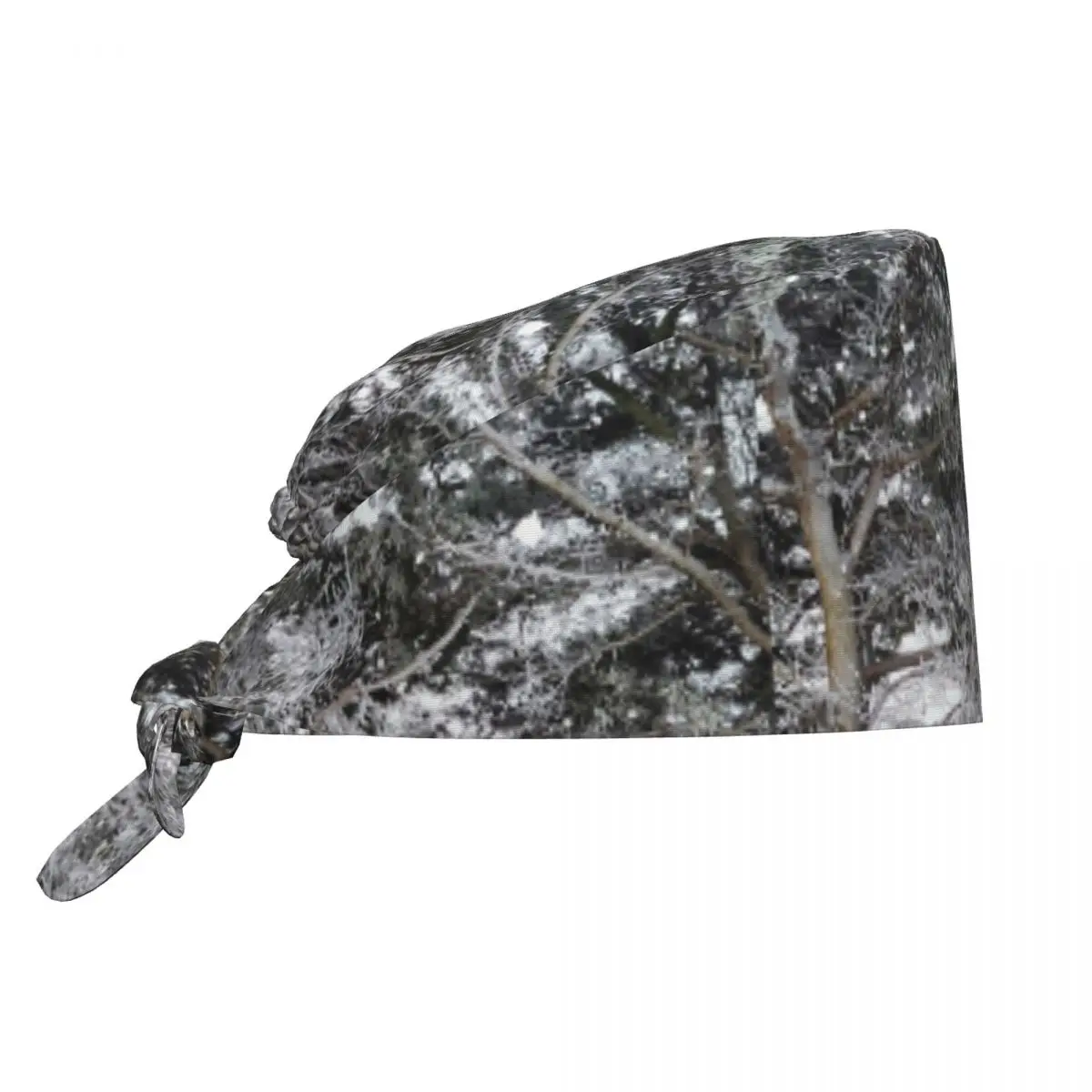 Camouflage Camo Tooth Check Surgical Cap Real Tree Pet Grooming Nursing Working Caps Hat Casual Unisex Style   Scrub Hats