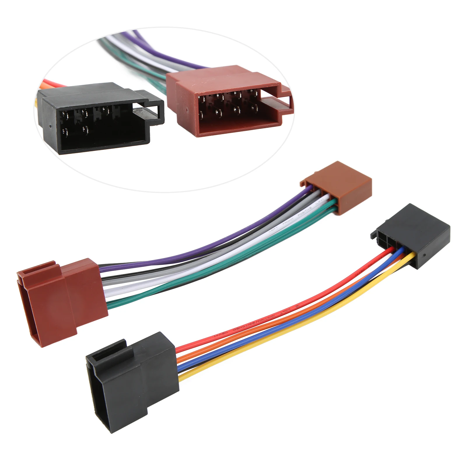 ISO Car  Harness Adapter Plug Male to Female 16-Pin ISO Female Connector Car Radio Connection Cable