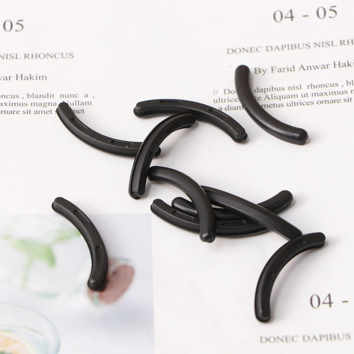 10Pcs Silikon Wimpern Graft Display Streifen Bars Schwarz Wimpern Werkzeuge Make-Up Schönheit Liefert Wimpern Verlängerung Zubehör