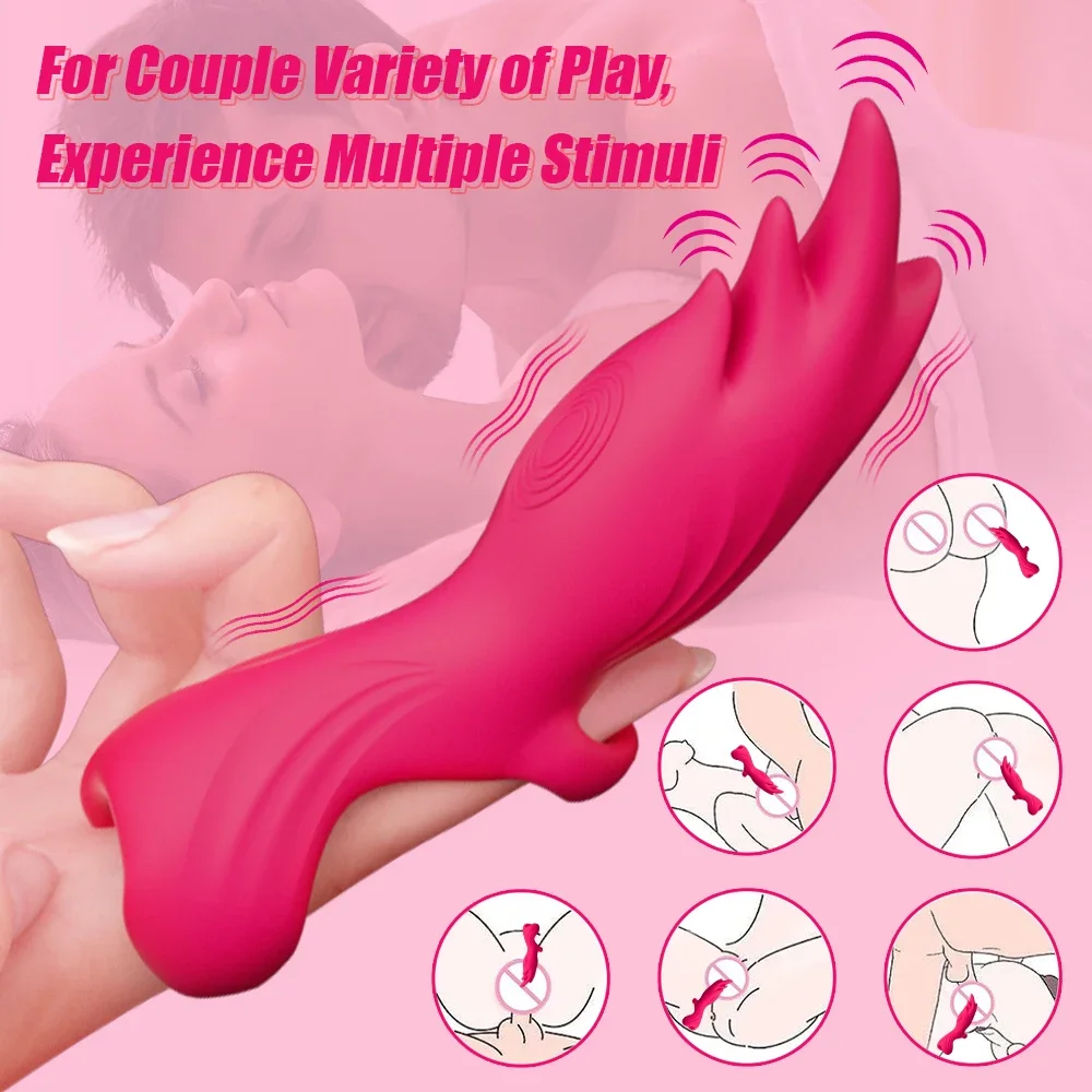 YEAIN Vibrator g-spot untuk wanita, mainan seks Stimulator klitoris perangsang klitoris puting, bentuk jari untuk wanita dewasa