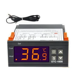 STC-1000 220V 12V 24V Digital Temperature Controller Thermostat Thermoregulator incubator Relay LED 10A Heating Cooling tools