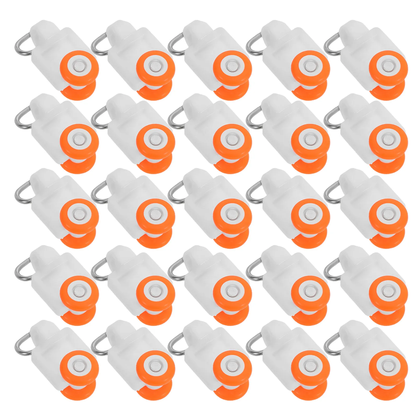 120Pcs Curtain Track Gliders Silent Twin Wheeled Rollers for Ceiling Window Drapery Rail Sliding Pulley Accessories