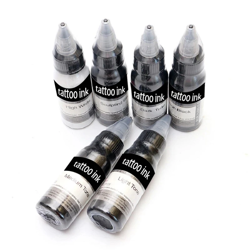 Black Color 30ML/Bottle Professional Tattoo Pigment Ink Permanent Tattoo Painting Supply for Body Beauty Tattoo Art Professional