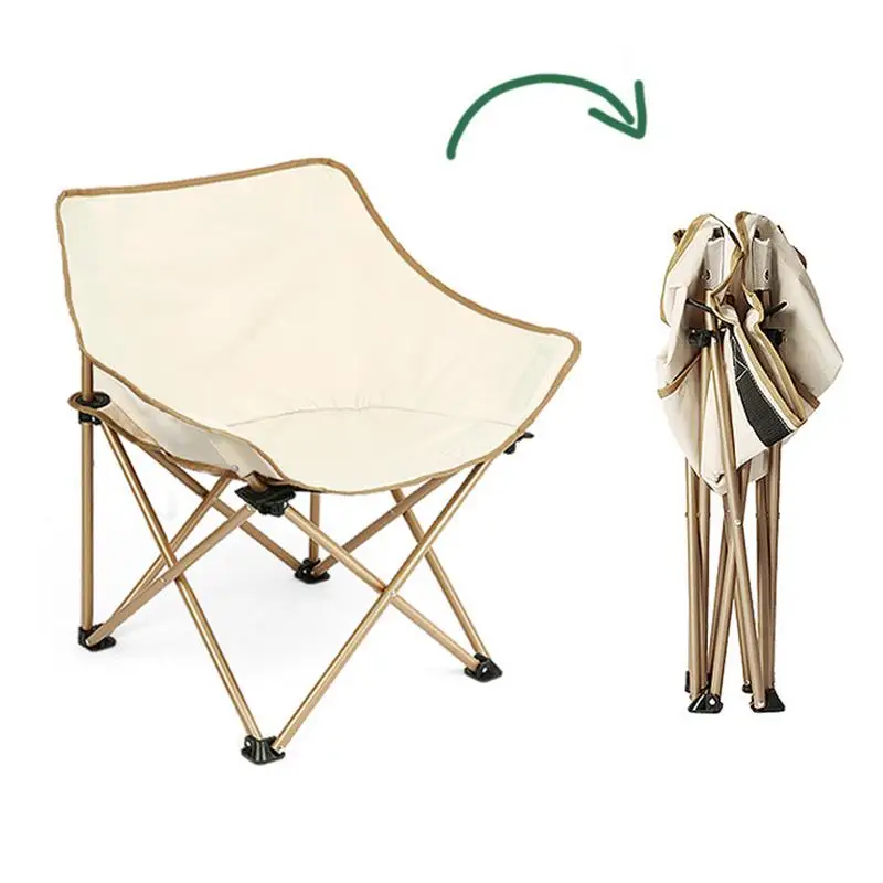 Folding Camping Chairs Detachable Moon Chair Outdoor Camping Fishing Chair Foldable Chair For Outdoor Festivals Trips Bbqs Beach