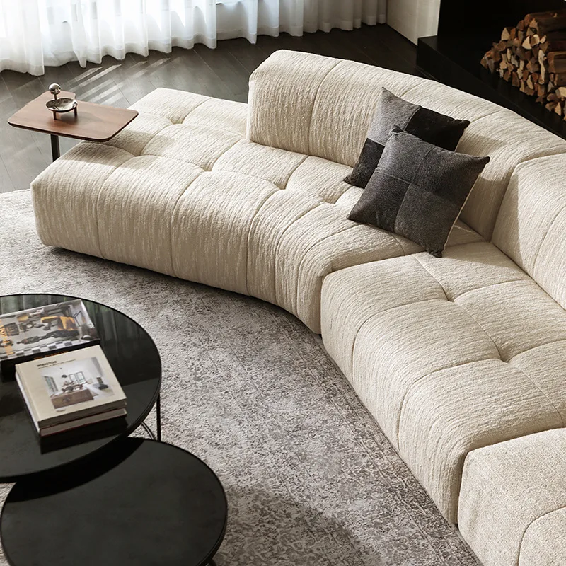 #  Modern Modular Arched Corner Design Sectional Sofa Set For Large Living Rooms