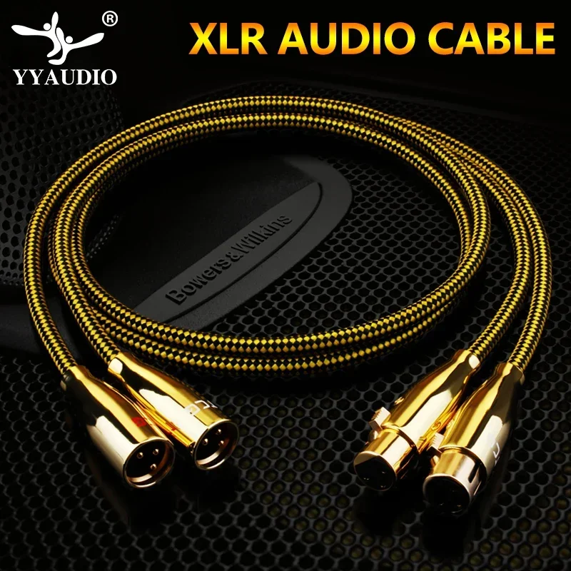 Kabel audio XLR YYTCG Hifi, wykonany z wysokiej jakości miedzi OCC/OF, czysty kabel XLR, wtyk męski do wtyku żeńskiego, do mikrofonu i miksera. — zdjęcie produktu 5