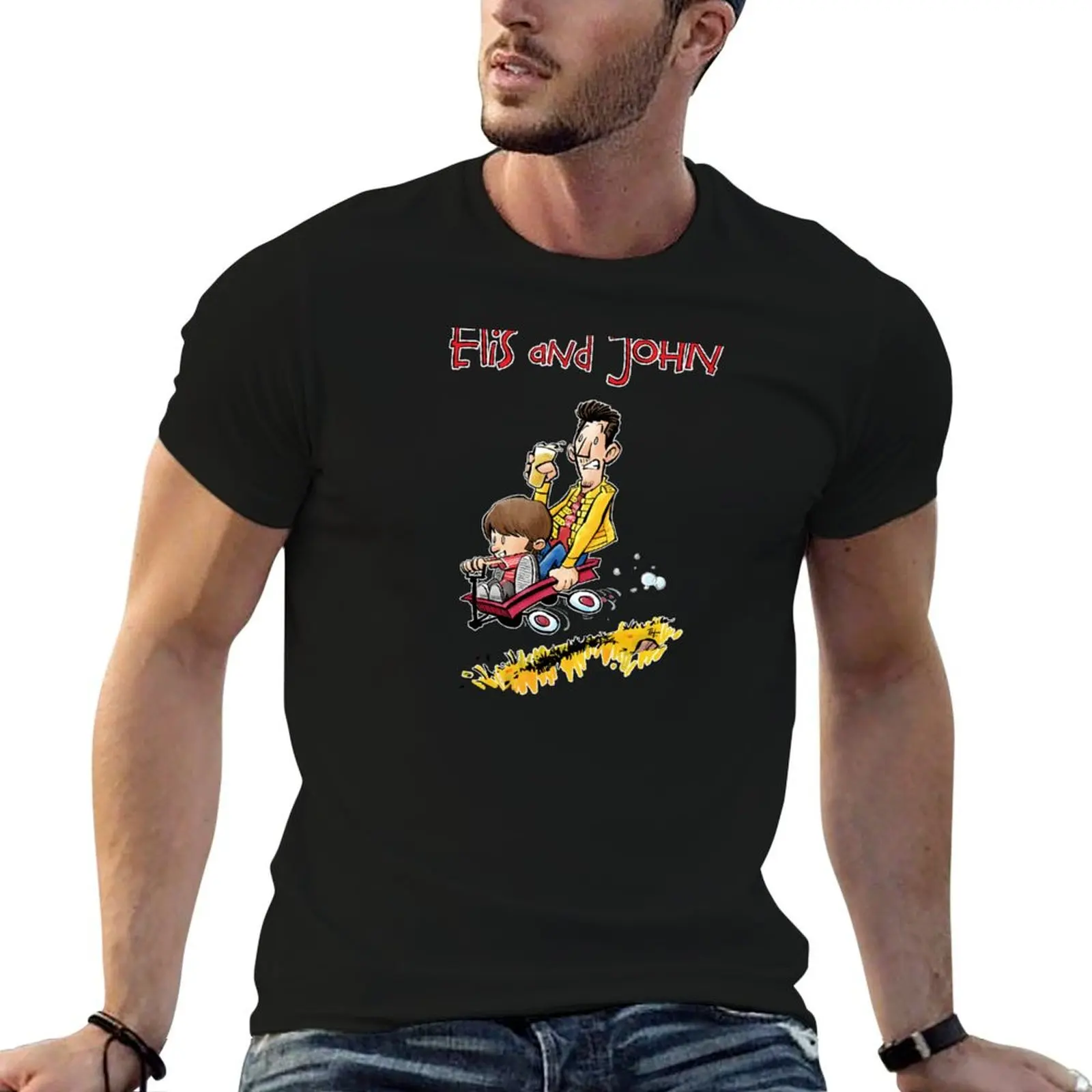 Elis and John take a ride T-Shirt anime t shirts oversized graphic tee heavyweights heavy weight t shirts for men