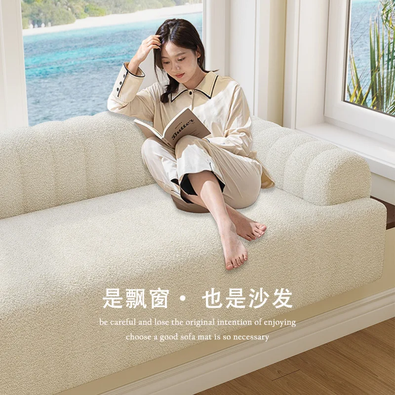 Window sill renovation sofa bay window mat Window sill 2025 new Internet celebrity balcony seat cushion high-end special-shaped