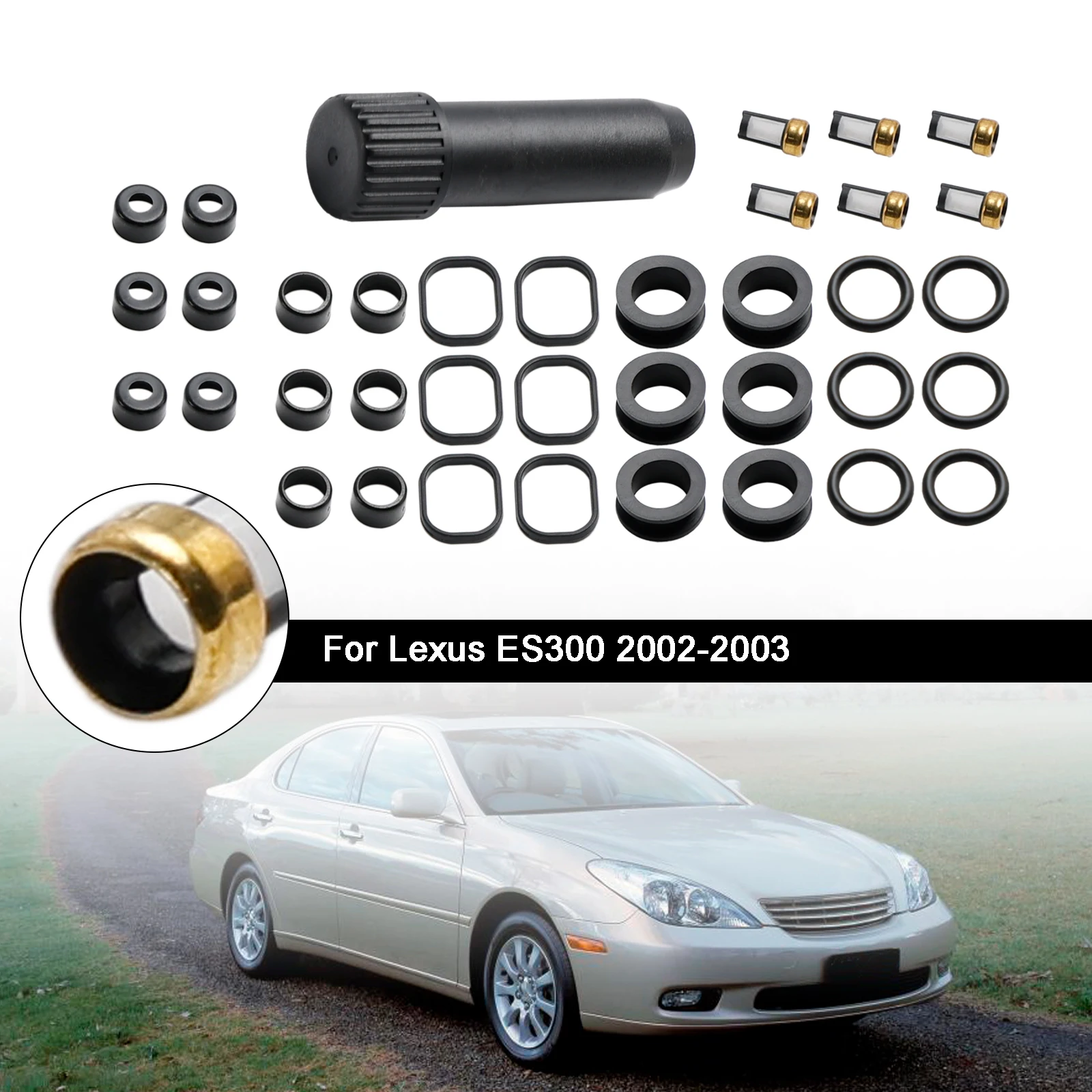 Fuel Injector Repair Seal Kit 23250-20030 Fit for Lexus ES300 ES330 RX330 RX400H