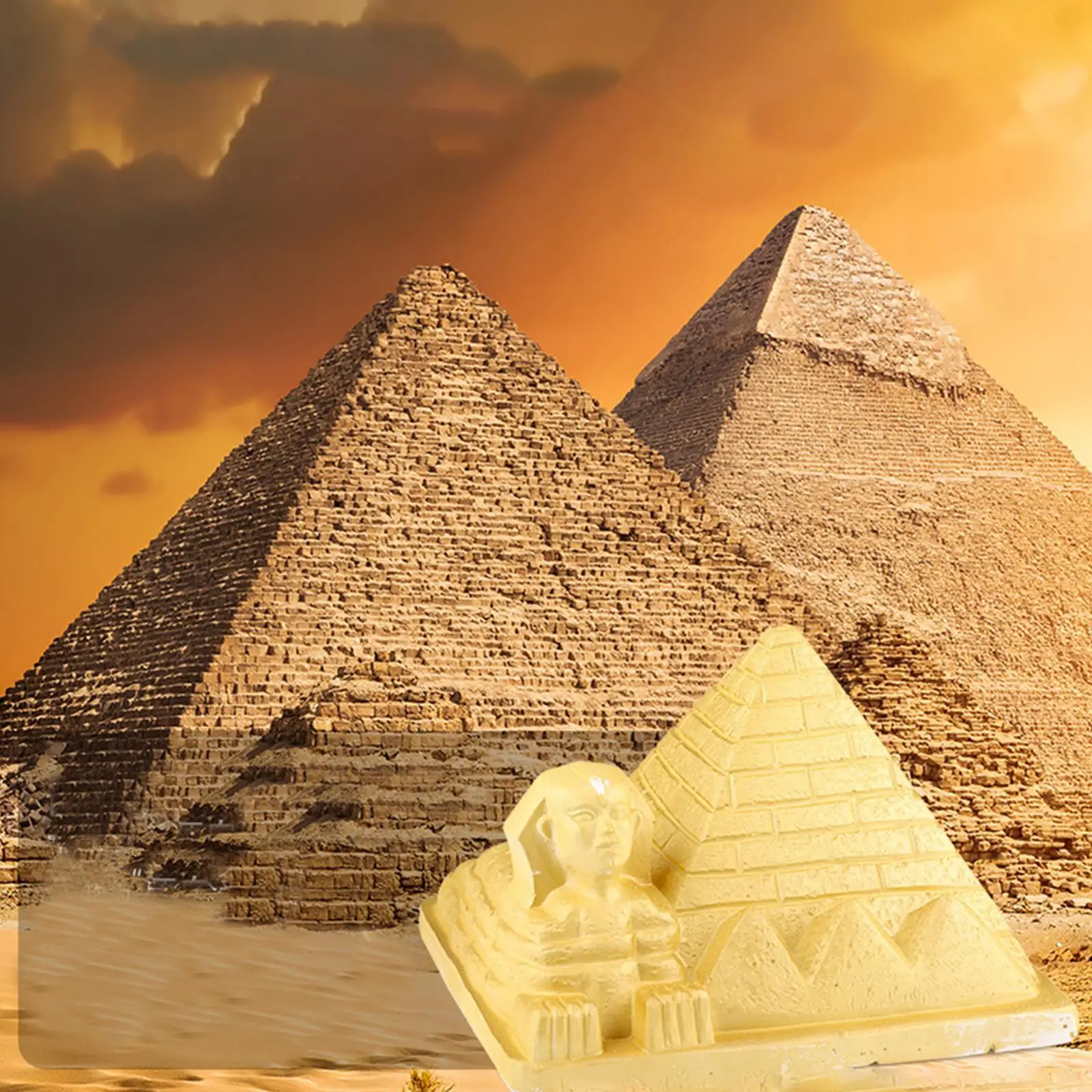 

Pyramid Digging Excavation Toy Educational Gifts with 10 Ornament with Tools School Activities for Ages 3+ Kids