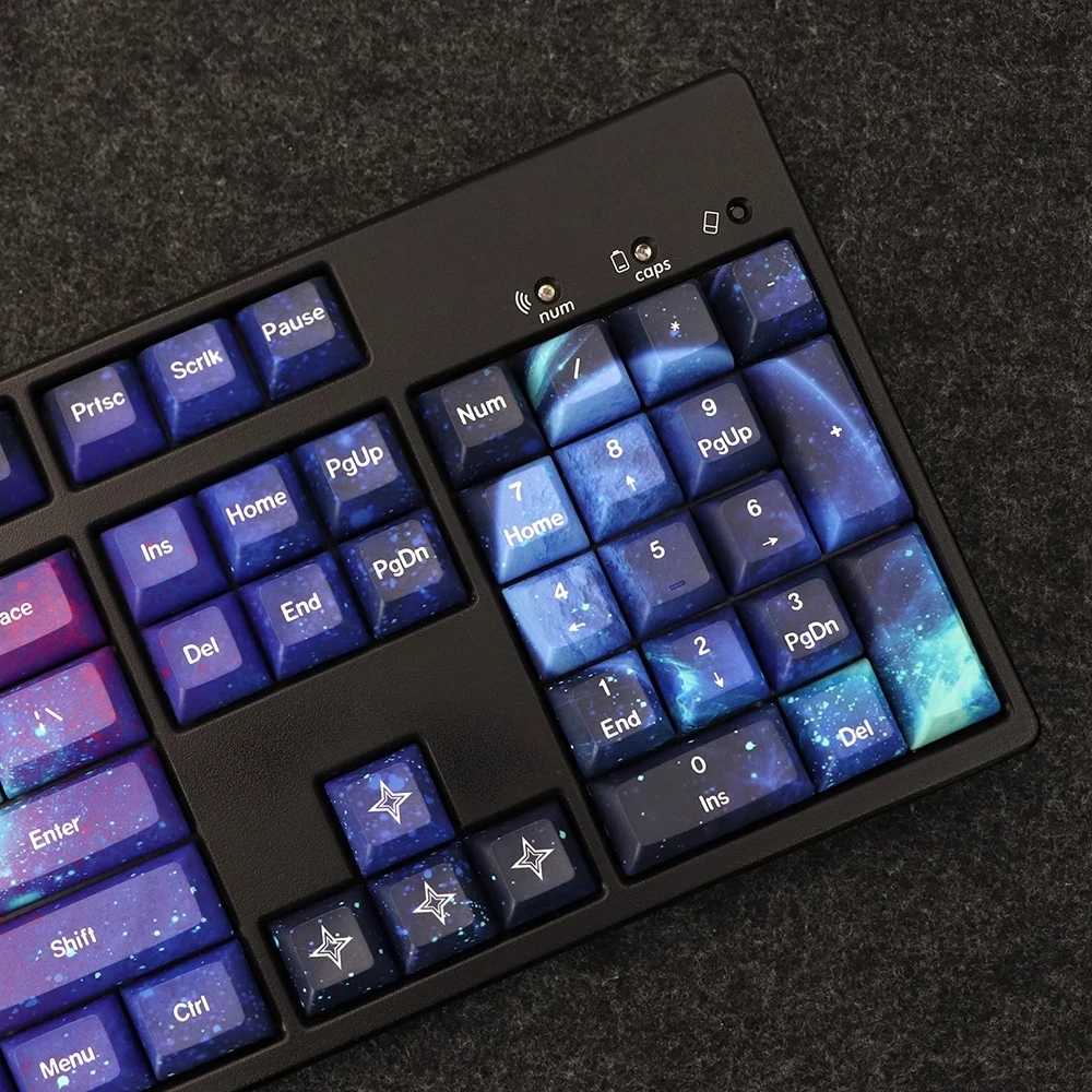 Pbt Keycap 139 مفاتيح السماء المرصعة بالنجوم موضوع كيكابس KCA المهنية صبغ الفرعية PBT Keycap مجموعة للوحة المفاتيح الميكانيكية آن برو 2 RGB