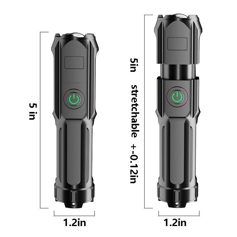 Akumulatorowe latarki o wysokiej jasności, super mocne, małe, kieszonkowe latarki taktyczne LED do biwakowania, na sytuacje awaryjne, IP44