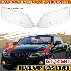 Left Right Headlight Mask Headlight Headlamp Lens Cover For BMW E63 E64 M6 2008-2010 Headlight Shell 63127186815 63127186816
