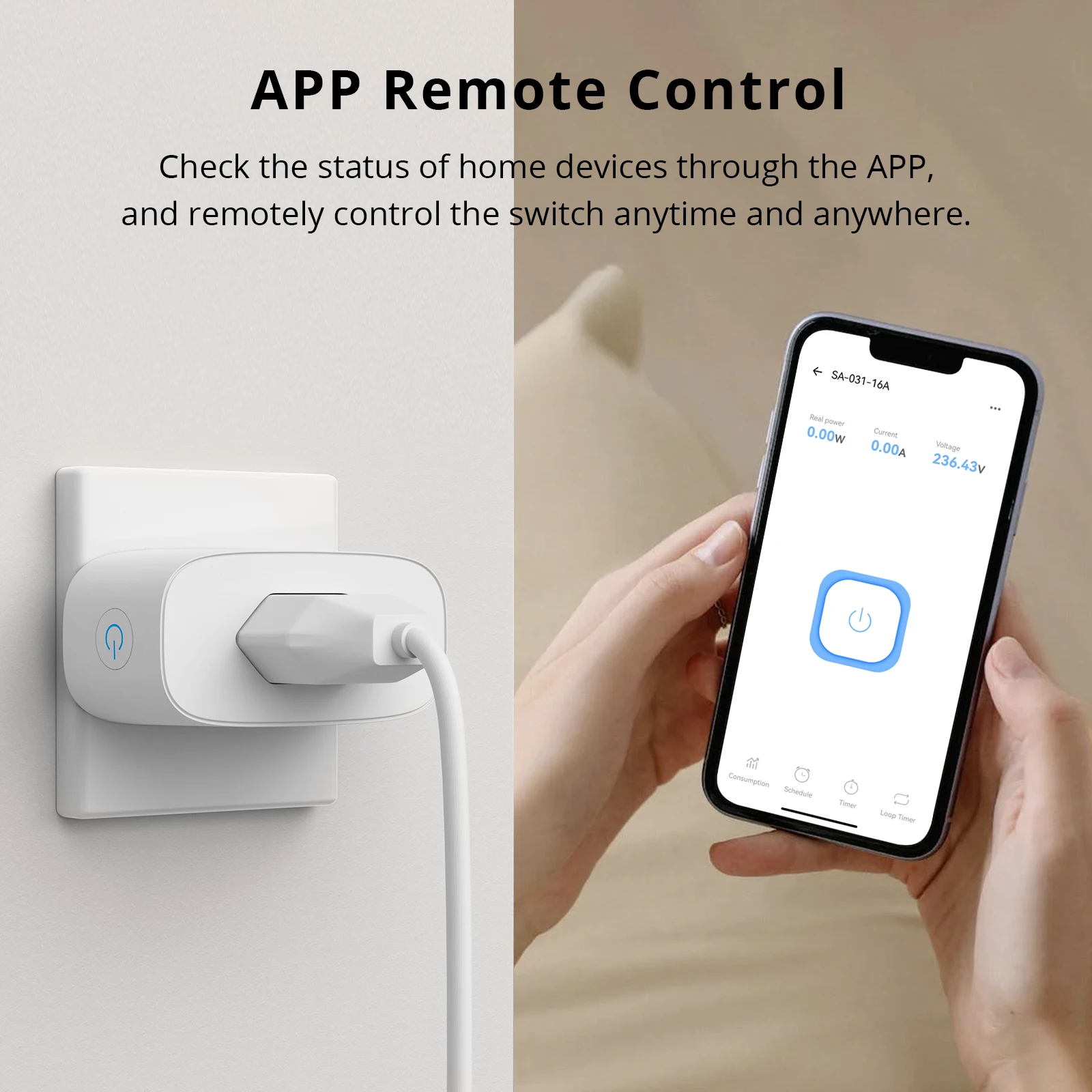 16A/20A Zigbee Smart Plug Brazil Standard with Power Monitor, Brasil Inteligente Socket Remote Outlet for Google Home Alexa