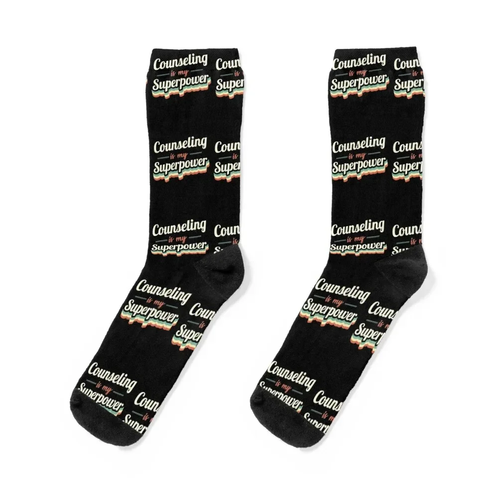 

Counseling is my Superpower Socks kids hockey Thermal man winter Socks Woman Men's