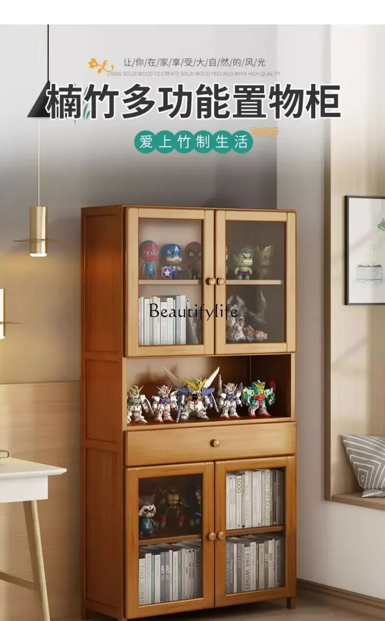 

P12 Многослойные полки от пола до потолка в гостиной Книжный шкаф Nanzhu у настенного шкафчика для хранения вещей