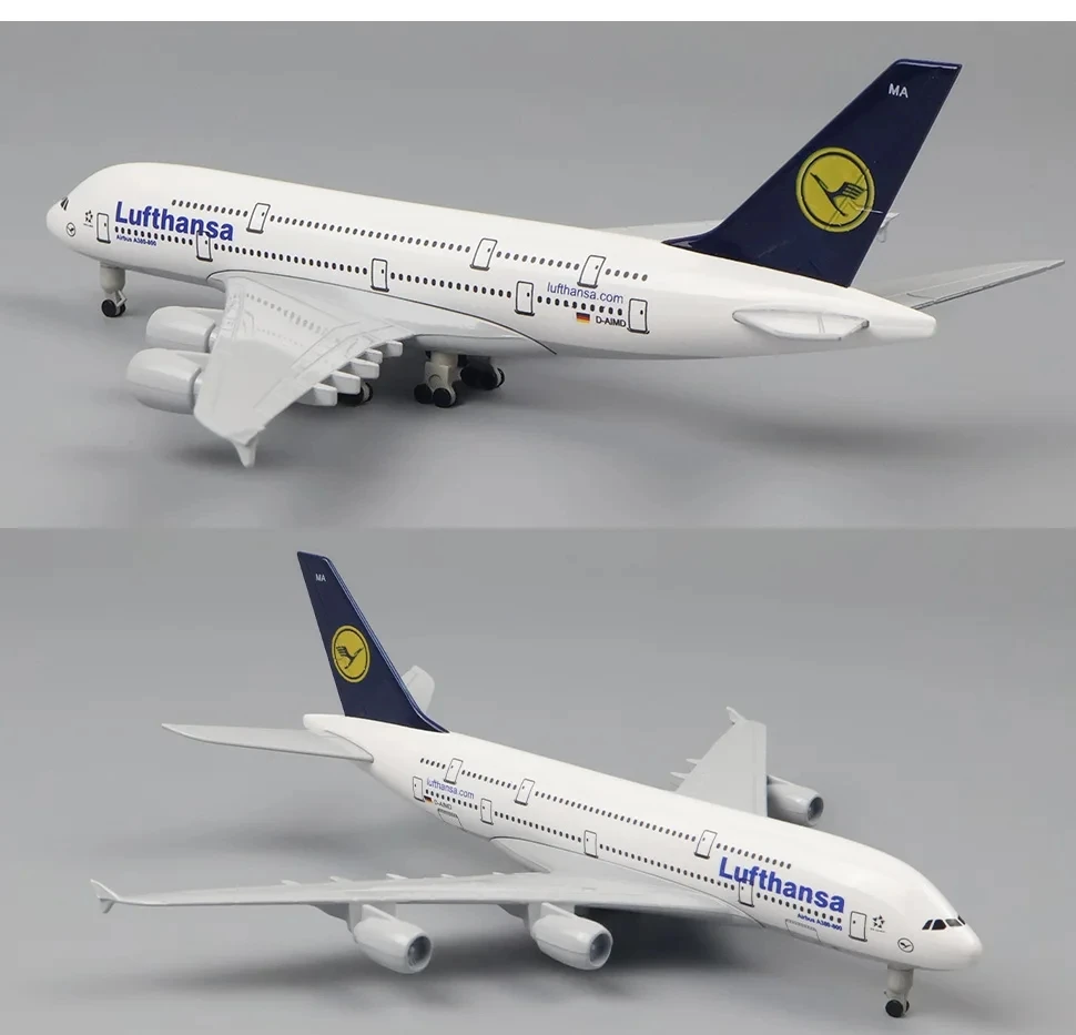 20cm Alloy Metal Diecast Aircraft Germany AIR Lufthansa Model Airbus 380 A380 Airlines Airways Airplane Model Plane Model Gifts