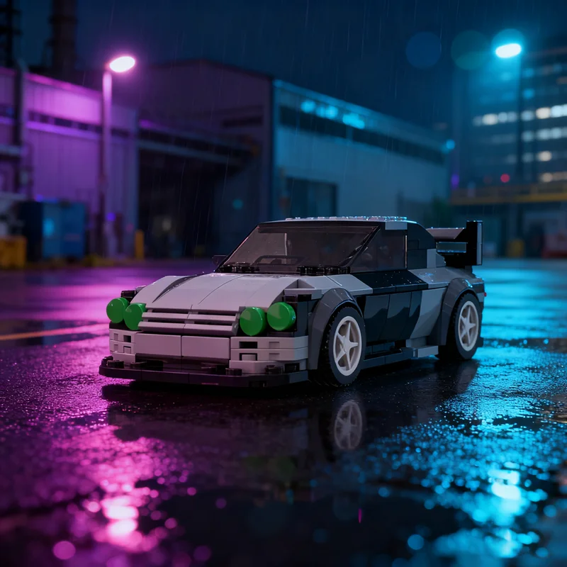 

317pcs MOC Forded Falcon AU Supercar Green Model Building blocks Architecture Christmas gifts idea Education toy Brick Birthday