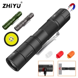 S21 Traveler EDC Flashlight AA 14500 Battery 880LM Powerful Type C Rechargeable Tactical Torch IP68 Waterproof Camping Lantern