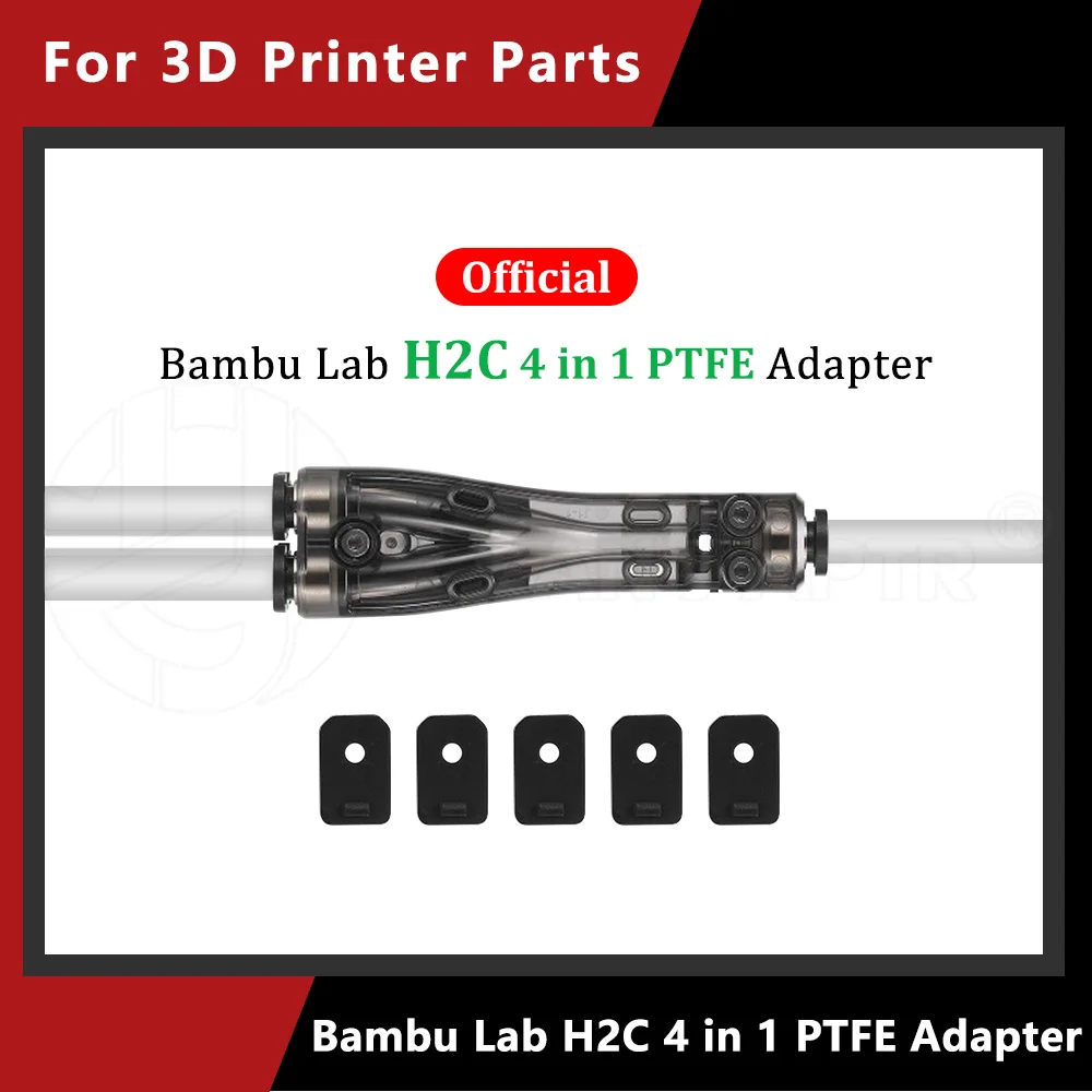 

H2C For Bambu Lab 3D Printer 4-in-1 Filament Tube Adapter Multi-material Compatible No-clogging Accessory for 3D Printer Parts