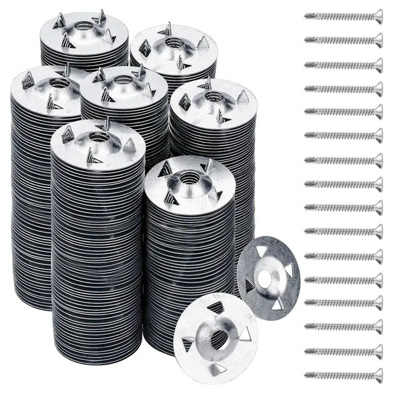 

Крепежные элементы и шайбы для пенопластовых панелей A84E-300Pcs: прочные, простые в использовании, для установки пенопластовых панелей, винты и шайбы для пенопласта.