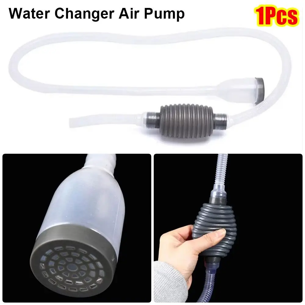 1Pcs New 140cm Water Changer Air Pump Handheld Plastic Fish Tank Cleaning Accessories With Filter Nozzle Vacuum Siphon Pump