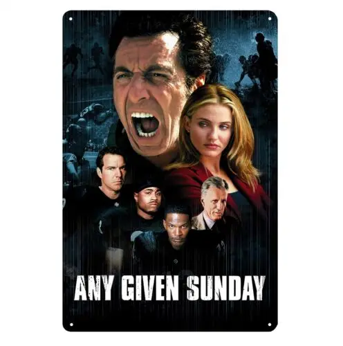 Any Given Sunday Al Pacino Movie Metal Poster Tin Sign - 20x30cm Plate good sign sign