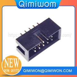 100 Pcs Box header IDC Socket 2.54mm 2x5 Pin 10 P Straight Male square pin 0.64mm 2 rows space 2.54
