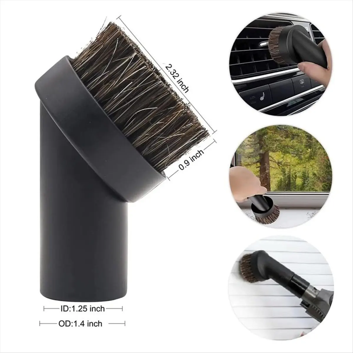 T1241C★▶□☽HOT]8 Pcs Household Cleaning Vacuum Cleaner Attachments for Accessories - 2 1/2in to 1 1/4in Vacuum Hose Adapter