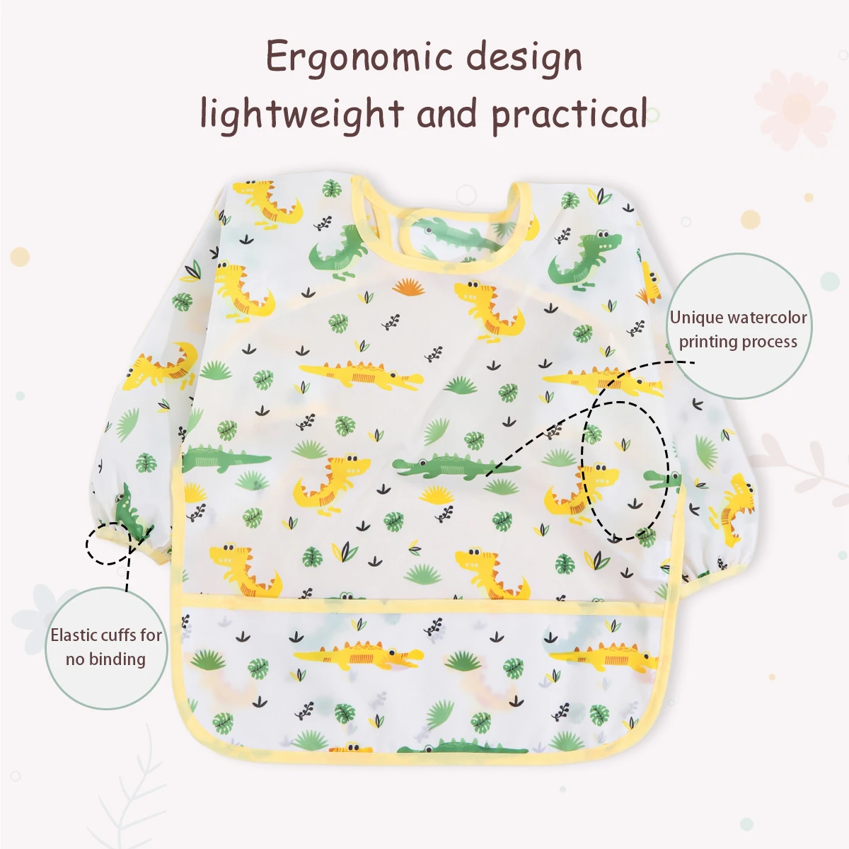 ชุดป้องกันการแต่งตัวสำหรับเด็กทารก, ชุดเสื้อผ้าสำหรับเด็กผู้ชายและเด็กผู้หญิง, ลายการ์ตูน, เสื้อผ้า, อาหารพิมพ์, อาหารกันน้ำ