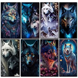 Wolves 5d Diy Diamond Painting Kits Full Diamond Art Embroidery Mosaic Cross Stitch Abstract Animal Wolf Diy Handwork puzzle
