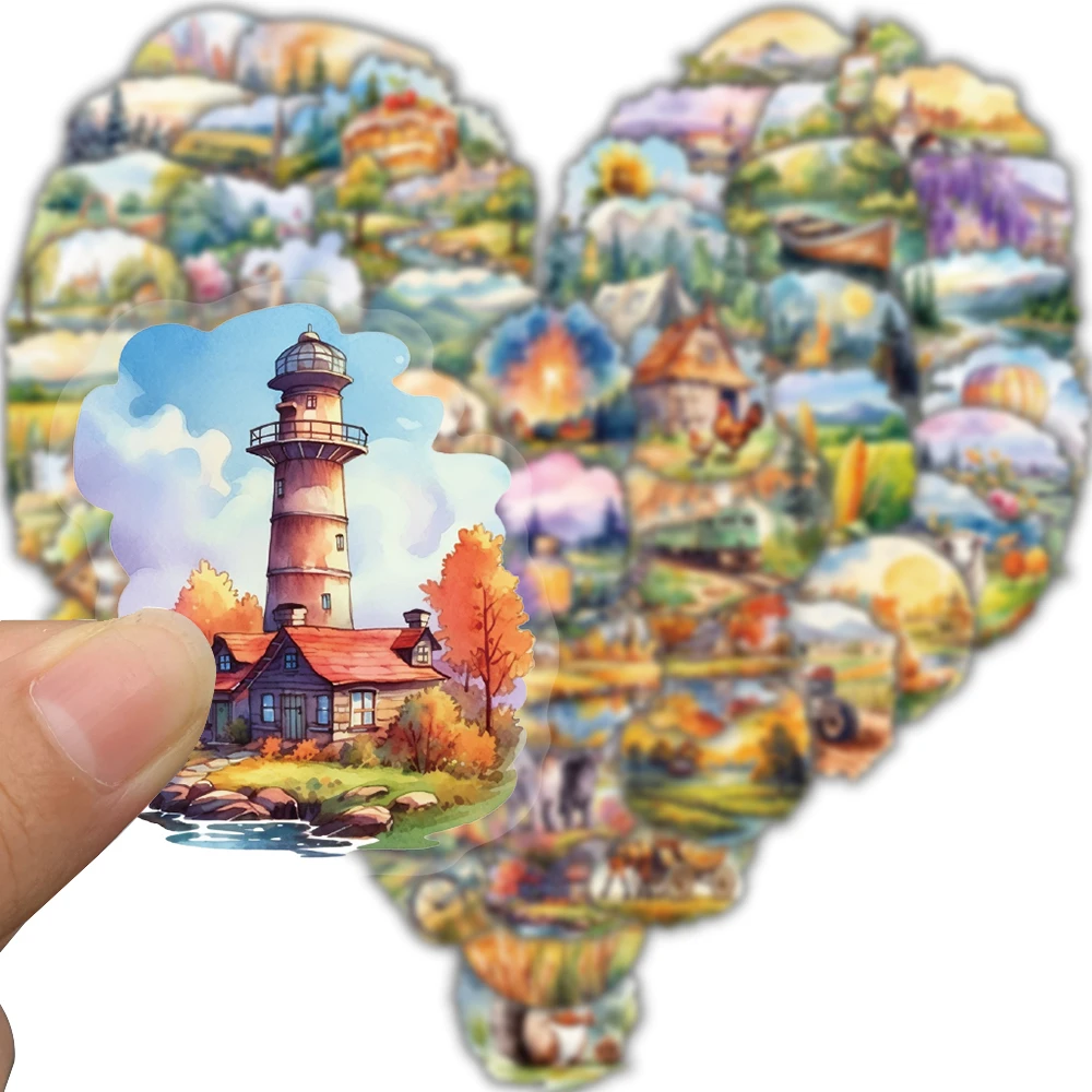 50/100 Stück Aufkleber mit ländlichen Motiven für Scrapbooking, Laptop, Ästhetik, Motorrad, Schreibwaren, Schulbedarf, Notizbuch, kreative Aufkleber