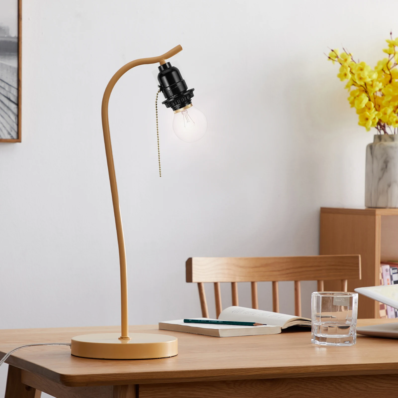

Vintage Style E27 Lamp Holder Screw Pull Chain Replacement Plastic Adapter For Light Bulb With Removable Shade Collar Durable